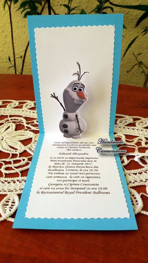 Invitatie 3D Olaf