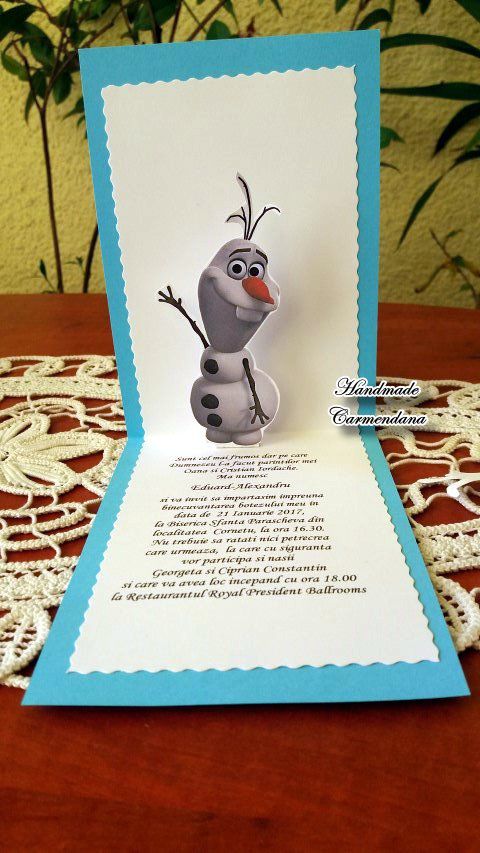 Invitatie 3D Olaf