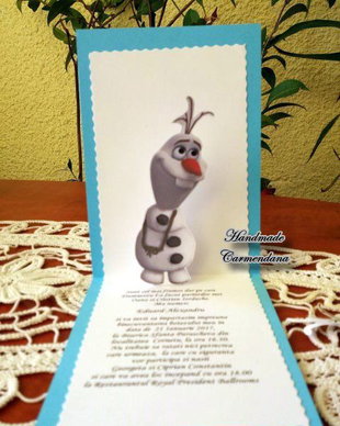 Invitatie 3D Olaf