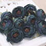 9690 - (6buc) Flori decorative, boboci camelie, material textil aspect matasos, aprox.45mm
