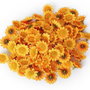 9708 - (100buc) Flori decorative, galbenele / gerbera, material textil, aprox.38mm