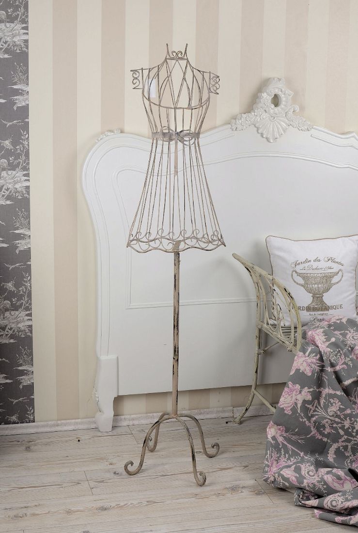 MANECHIN DIN FIER FORJAT ANTIK WHITE AJA045