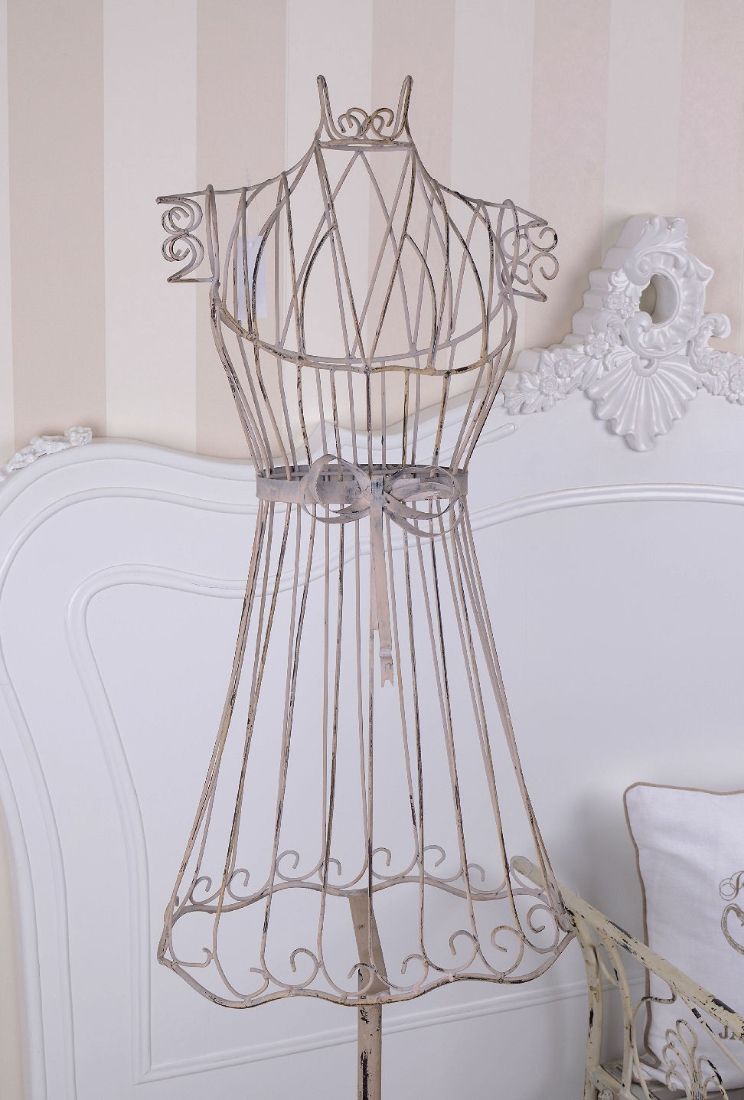 MANECHIN DIN FIER FORJAT ANTIK WHITE AJA045