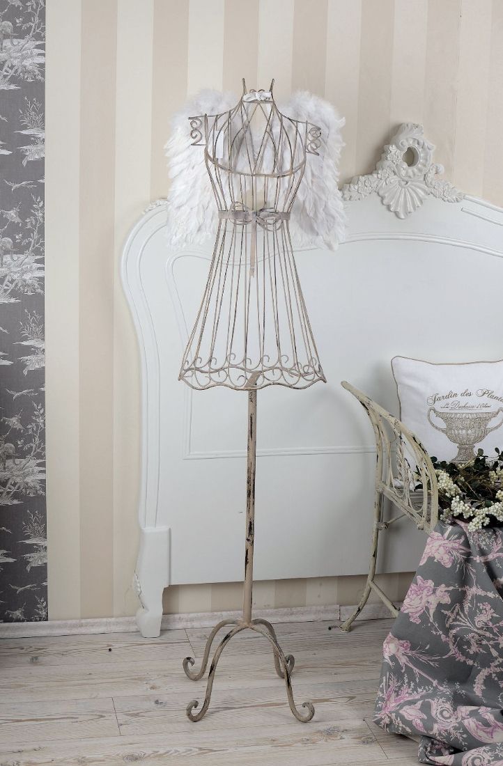 MANECHIN DIN FIER FORJAT ANTIK WHITE AJA045