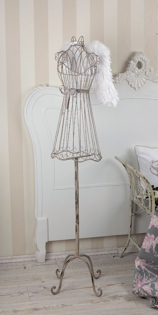 MANECHIN DIN FIER FORJAT ANTIK WHITE AJA045