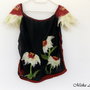 Bluza din voal si flori de echinaceea impaslite