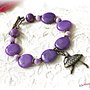 Colier bratara Balerina cu jad violet