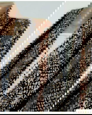 Jacheta cu esarfe,print piele de sarpe