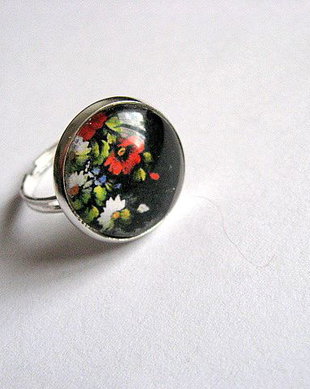 Inel  cu motiv floral 29235