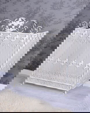 PARAVAN SEMINEU DIN FIER FORJAT ANTIK WHITE