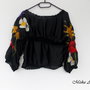 Vandut Bluza din matase cu flori de campimpaslite - Un brat de flori