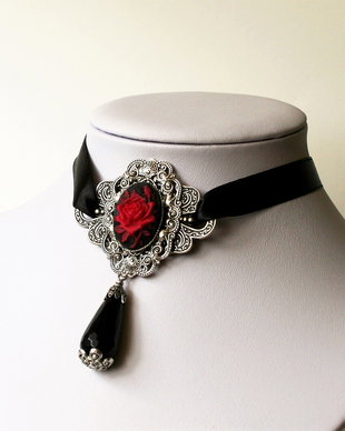 Colier cu camee - Ghotic choker
