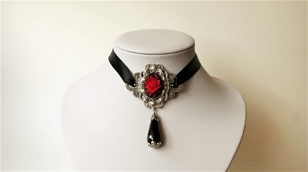 Colier cu camee - Ghotic choker