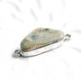 Conector ruby fuchsite  in rama argintata