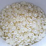 9711 - (50b) Cabochon, acril, alb sidefat, 6mm