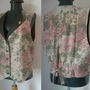 Vesta stofa lana floral