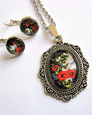 Set bijuterii model floral 29245