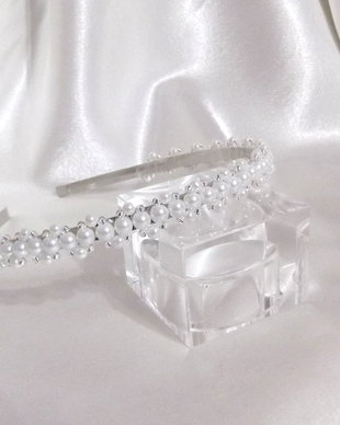 Diadema perle albe