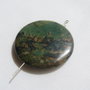 Pandantiv 1 rotund din green jasper aprox 7.5x35.5 mm