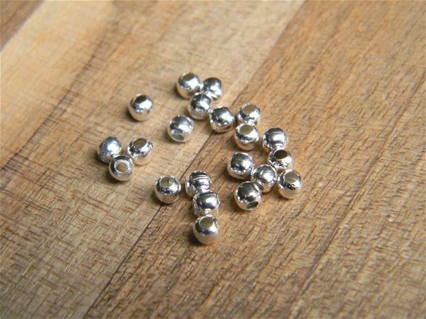 Margele argintate 3 mm (50 buc.) (PGD)