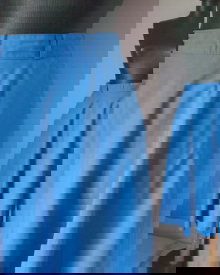 Fusta cloch bumbac albastru