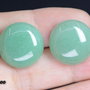 9300 9303 9309 (2buc) Cabochon, aventurin, verde, rotund, 18x6mm