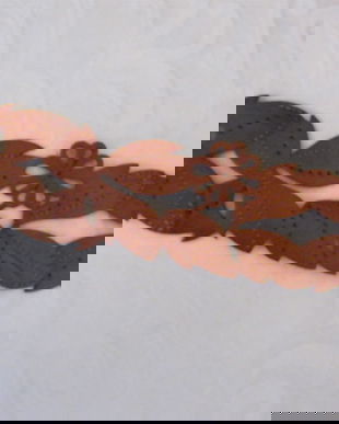 Cordon din piele cu frunze