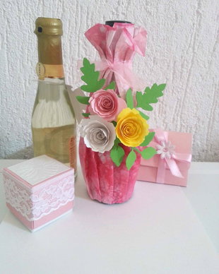 Marturii nunta sau botez/sampanie decorata
