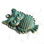 Pandant Bufnita patinata verdigris