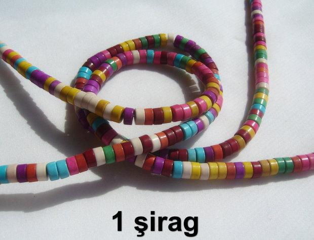 Howlit multicolor heishi aprox 6x3 mm sirag de aprox 40 cm fara inchizatoare