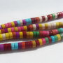 Howlit multicolor heishi aprox 6x3 mm