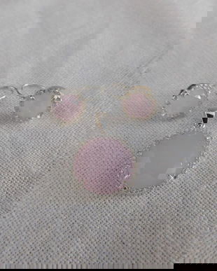 SET ARGINT 925 , CUART ROZ INCASTRAT , SET NOU