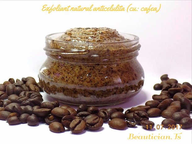 Exfoliant natural anticelulita - cu: cafea (120ml)