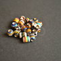 Lot 20 buc margele mici peruviene din ceramica 6 -8 mm