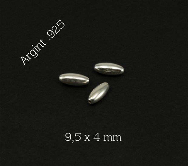 Distantier Argint 925, 9,5 x 4 mm