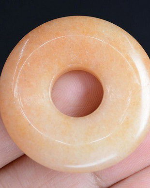9302 - (1buc) Aventurin, orange, donut, 31x5mm