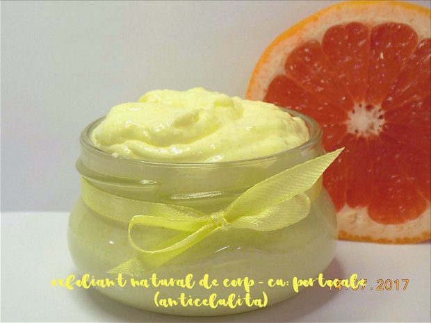 Exfoliant natural - anticelulita (cu: portocale & zahar) - 120ml
