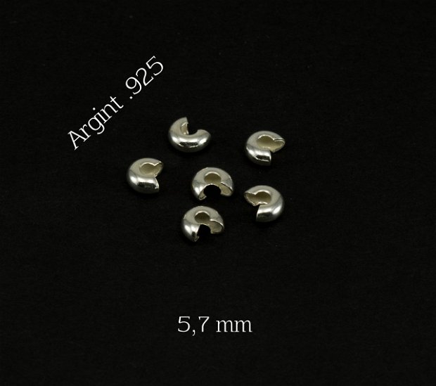 Crimp cover Argint 925, 5,7 mm