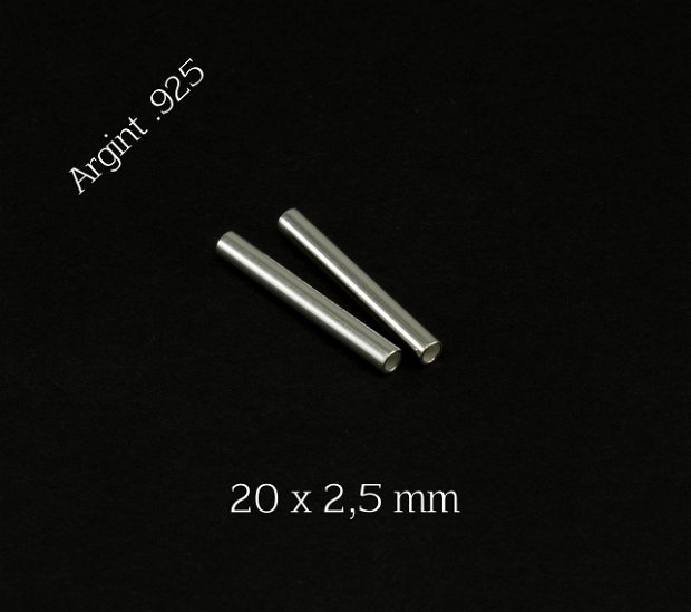 Tuburi Argint 925, 20 mm