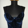 OFERTA - Bustiera vintage eleganta, din catifea bleumarin