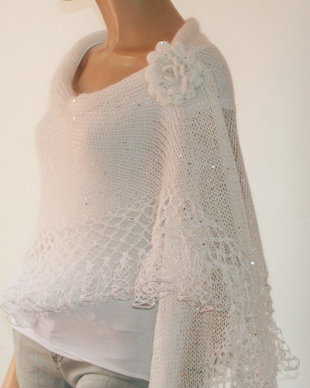 Sal tricotat, crosetat  mohair