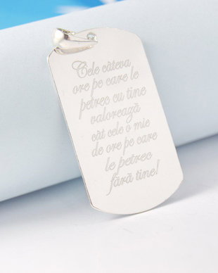 Placuta Dog Tag - Argint 925