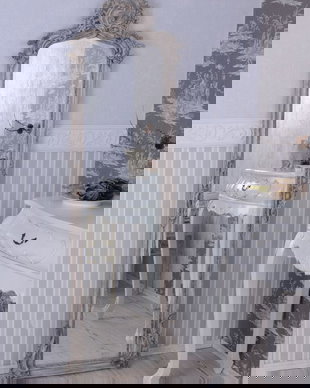 OGLINDA JUGENDSTILL DIN CRISTAL CU O RAMA GRI