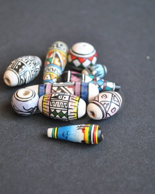 lot 10 Margele peruviene din ceramica 07