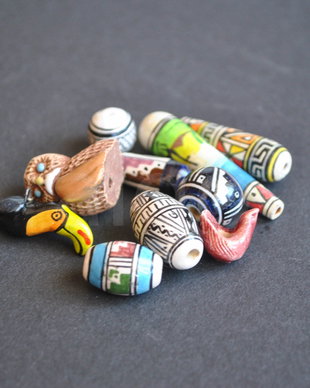lot 10 Margele peruviene din ceramica 03