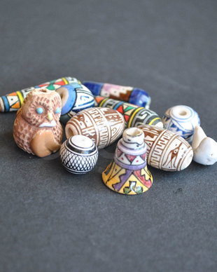 lot 10 Margele peruviene din ceramica 05