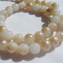 Perle din STICLA alb - nude de aprox 10.5 mm