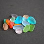 Sea glass lot 15 buc 6 - 13mm  ( lot 02 )