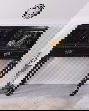 SECRETAIRE DEOSEBIT DIN LEMN MASIV NEGRU