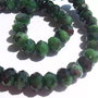 Rondele mari fatetate din ruby - zoisite aprox 9.5-10x7 mm